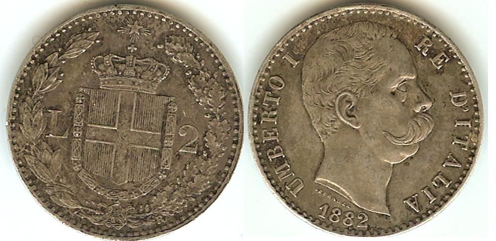 Italie 2 Lira 1882R gEF